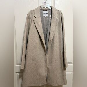 Fashion Nova Elegant Oatmeal Longline Coat